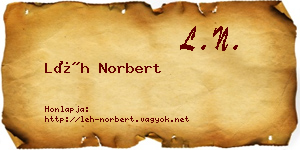 Léh Norbert névjegykártya