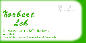 norbert leh business card